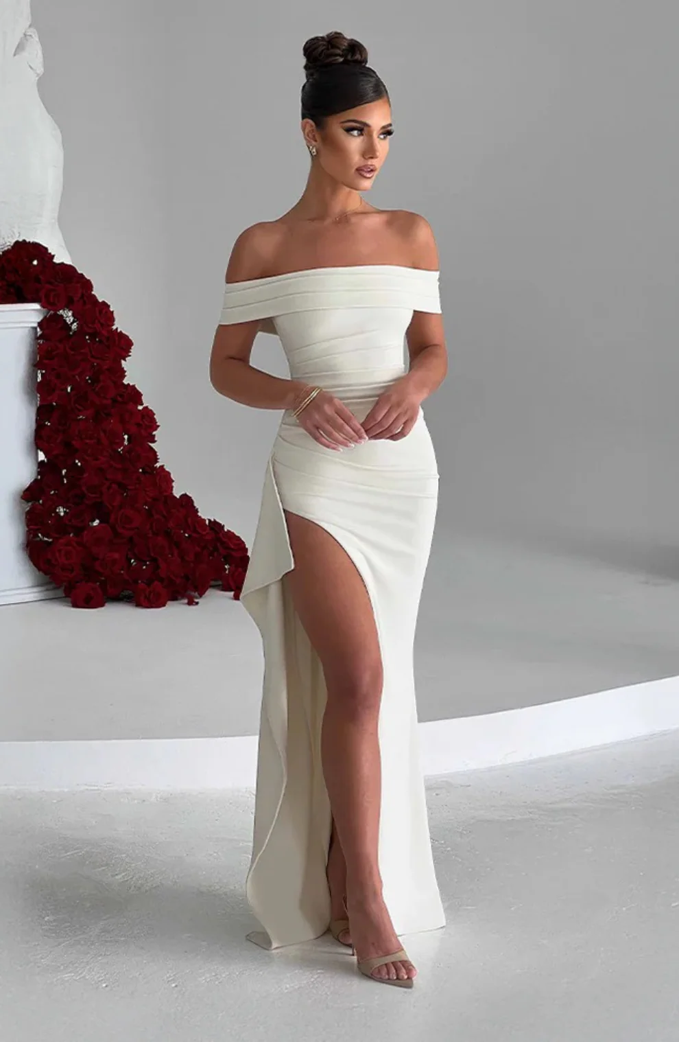 Elisa - Vestido Maxi de Lujo Esculpido