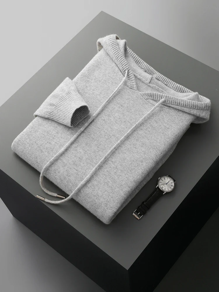 Sirlus - Sudadera con capucha de lana merina