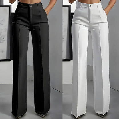 Pantalón recto de cintura alta