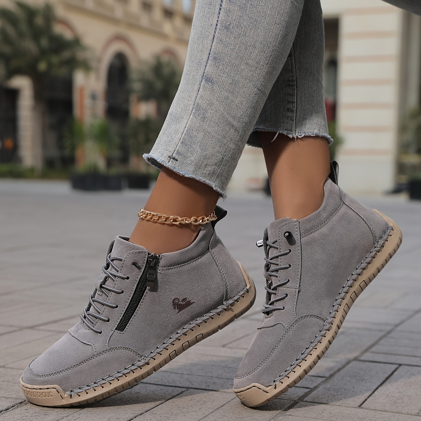 Mila – Zapatillas ortopédicas con cremallera