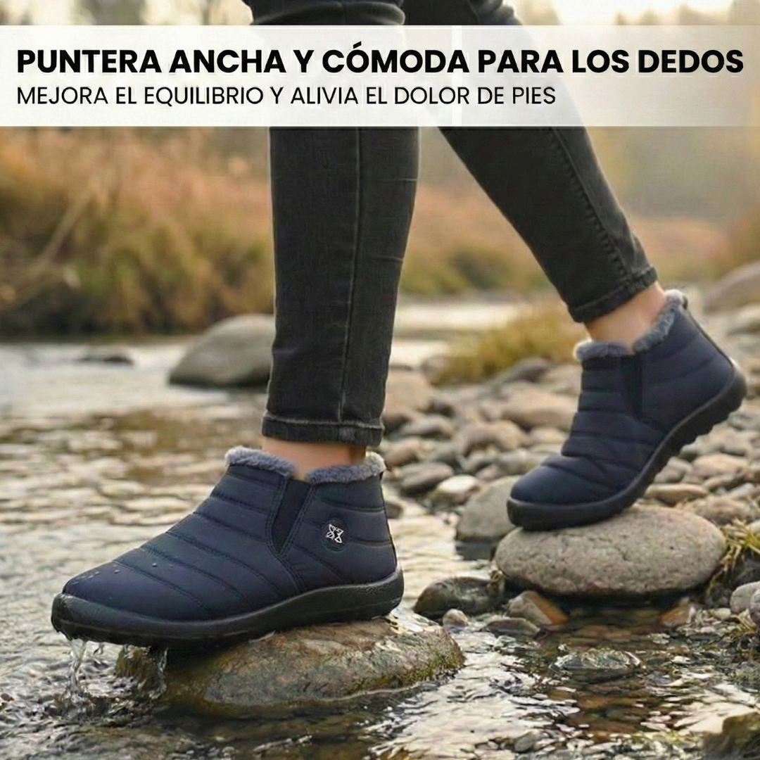 Fusswohl - Zapatos de Invierno Cómodos, impermeables, ergonómicos y antideslizantes