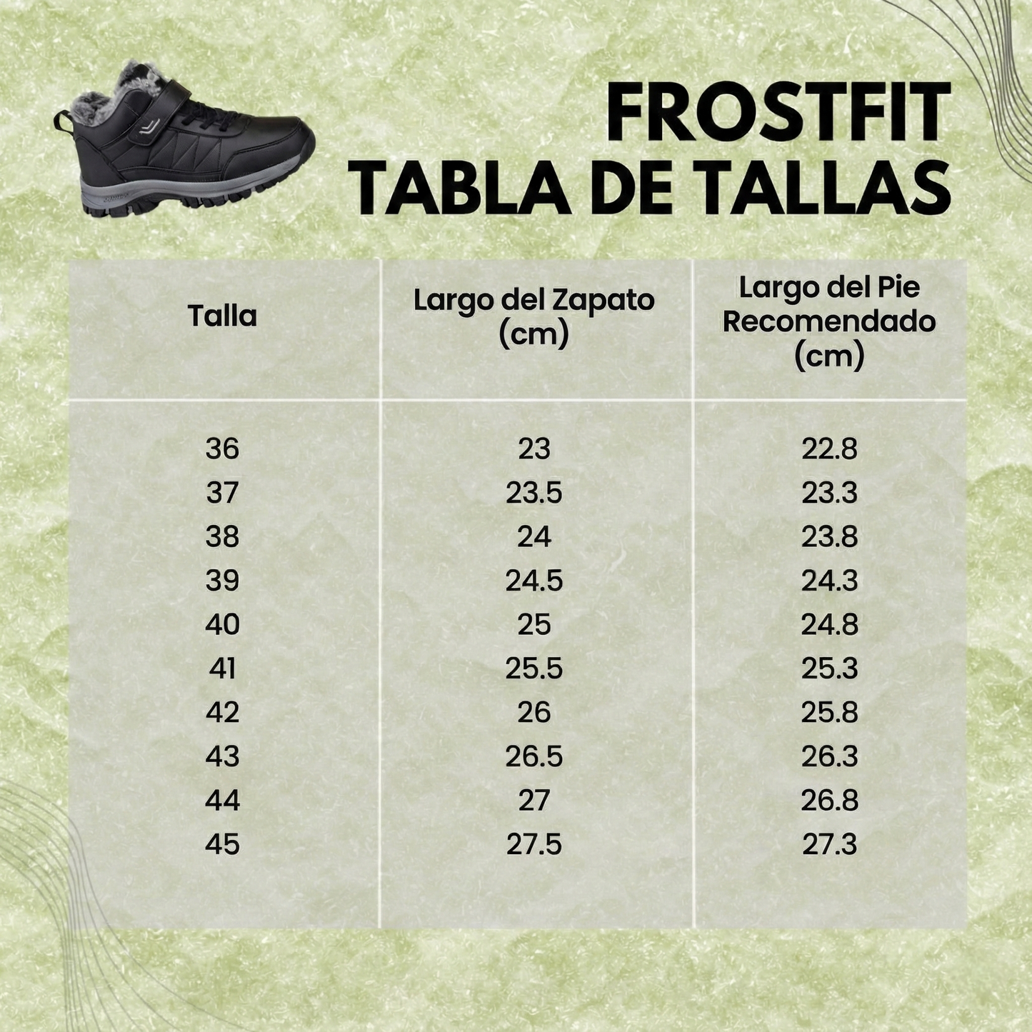 FrostFit - zapatos de confort impermeables, térmicos y que alivian el dolor