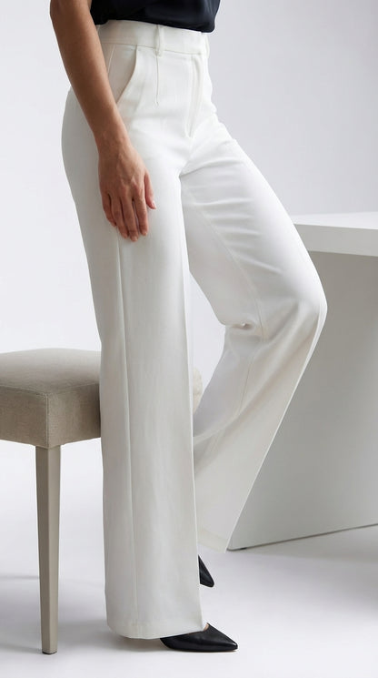 Pantalón recto de cintura alta
