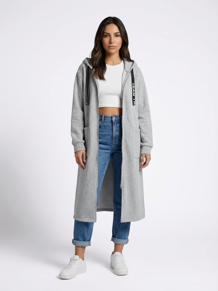 Marina - Sudadera larga con capucha