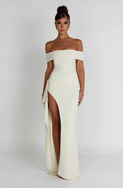 Elisa - Vestido Maxi de Lujo Esculpido