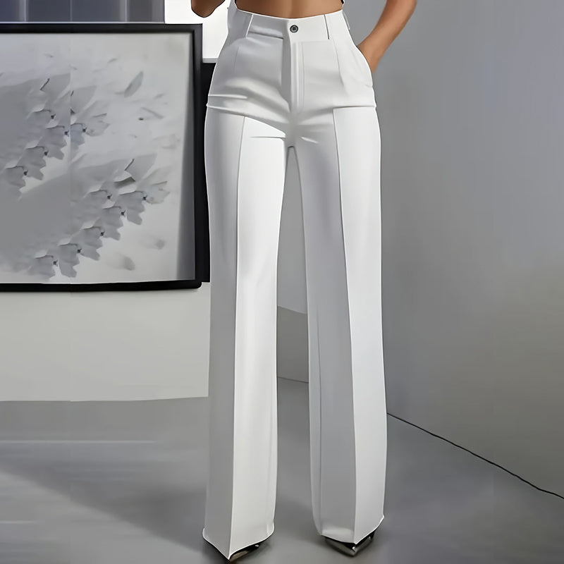 Pantalón recto de cintura alta