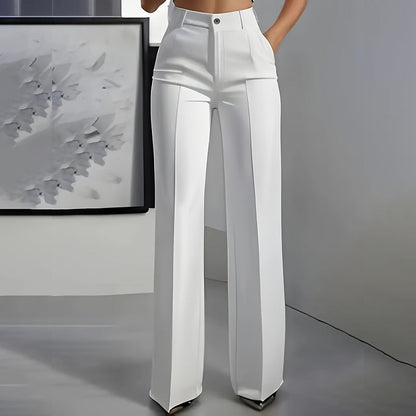 Pantalón recto de cintura alta